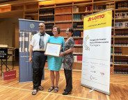 GAAB erhält Preis Kulturförderverein des Monats Juni 2026 - Vereinsvorsitzende Dr. Annette Seemann, Katharina Hofmann und Thomas Ries vom GAAB-Vorstand